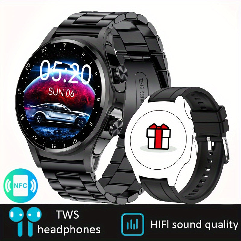 2023 Two-in-one TWS BT Headset Smart Watch - Multi-dial Sports Fitness NFC Call Music Men's and Ladies