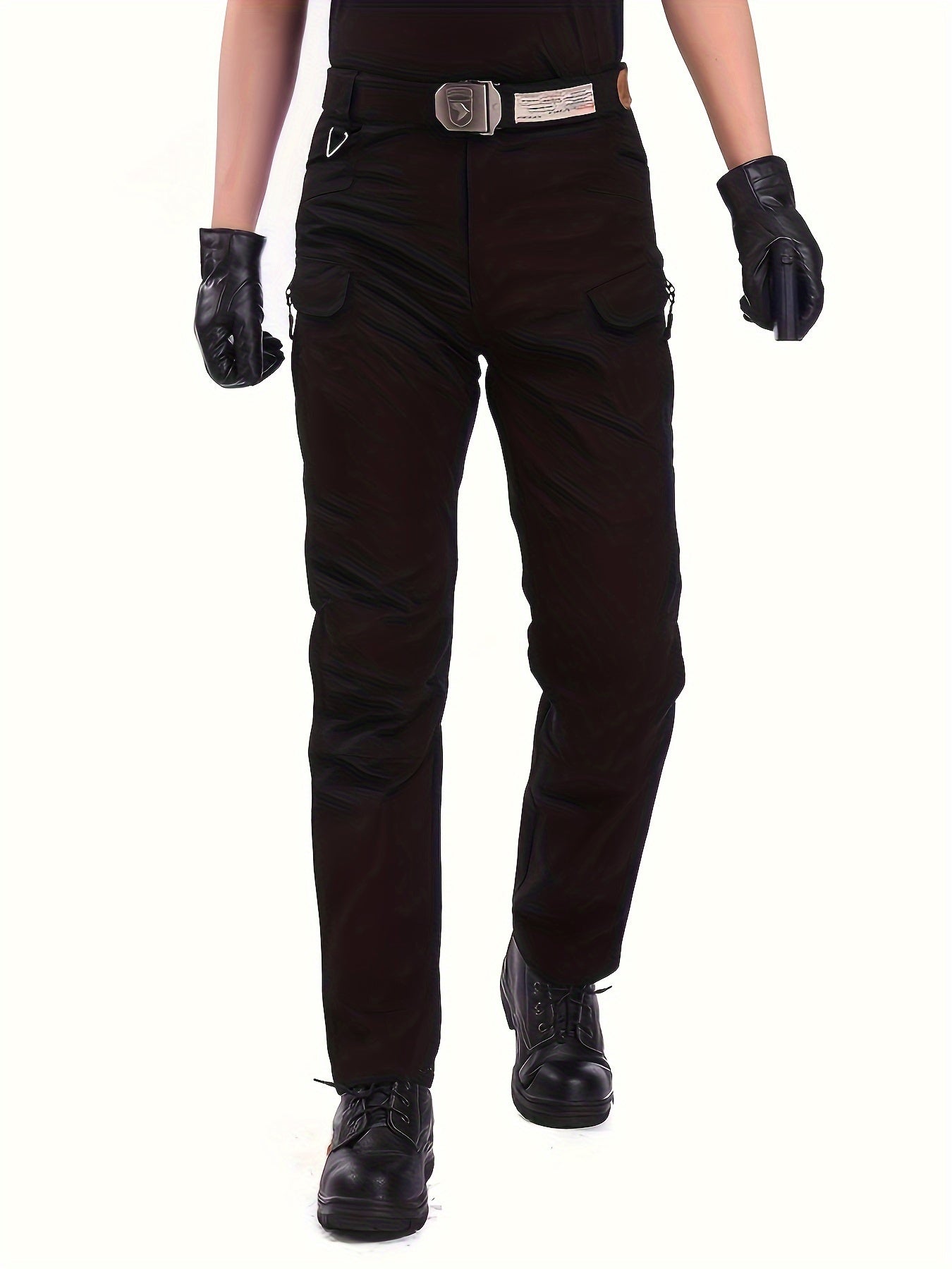Mens Regular Fit Casual Cargo Pants - Quick-Dry, Breathable, and Comfortable for Hiking and Camping - Polyester, Machine Washable, Solid Color, and Multi-Pocket Design for All-Season Outdoor Activities