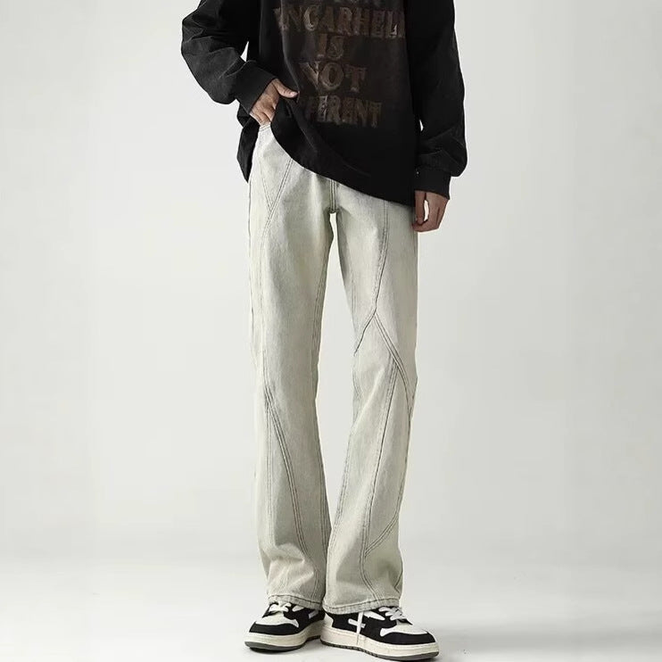Designer-style Niche Slightly Flared Jeans 