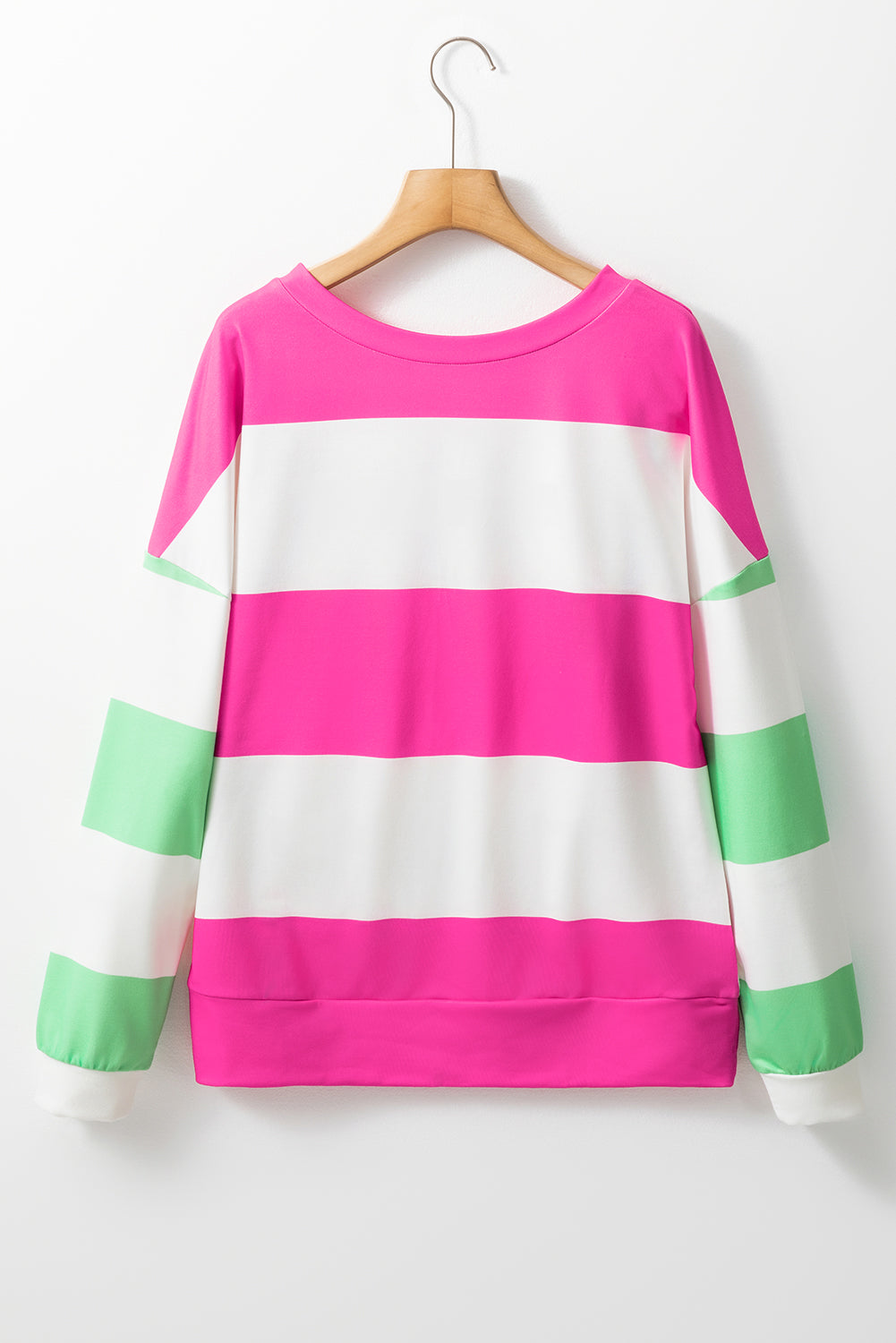 Rose Red Colorblock Drop Sleeve Top 