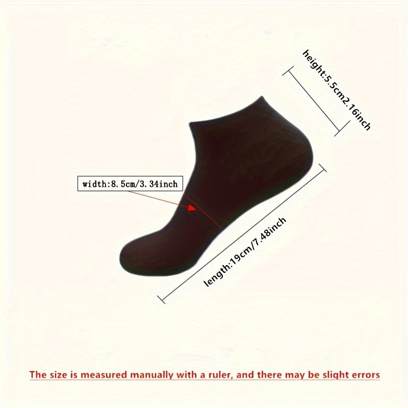 5 Pairs/Lot Unisex Casual Plain Color Sports Socks, Thin Breathable Comfy Low Cut Ankle Socks For Women Men, Invisible Socks, Black White Gray
