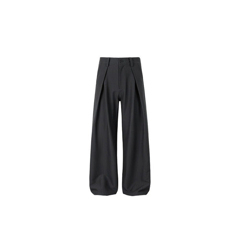 American-style Three-dimensional H-line Pleated Dress Trousers For Men 