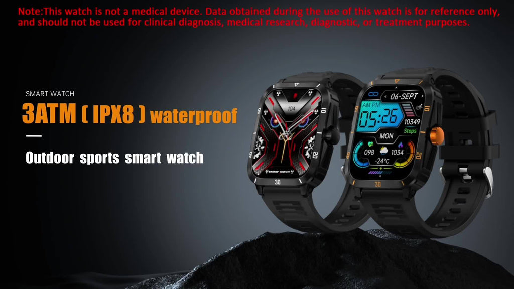 1pc Smart Watch, 1.96" HD Screen Voice Calling 430mHA Large Battery Watch, 100+Sport Mode Smart Bracelet, 3ATM Swimming Waterproof Smart Watch For Android And IPhone, Best Gifts