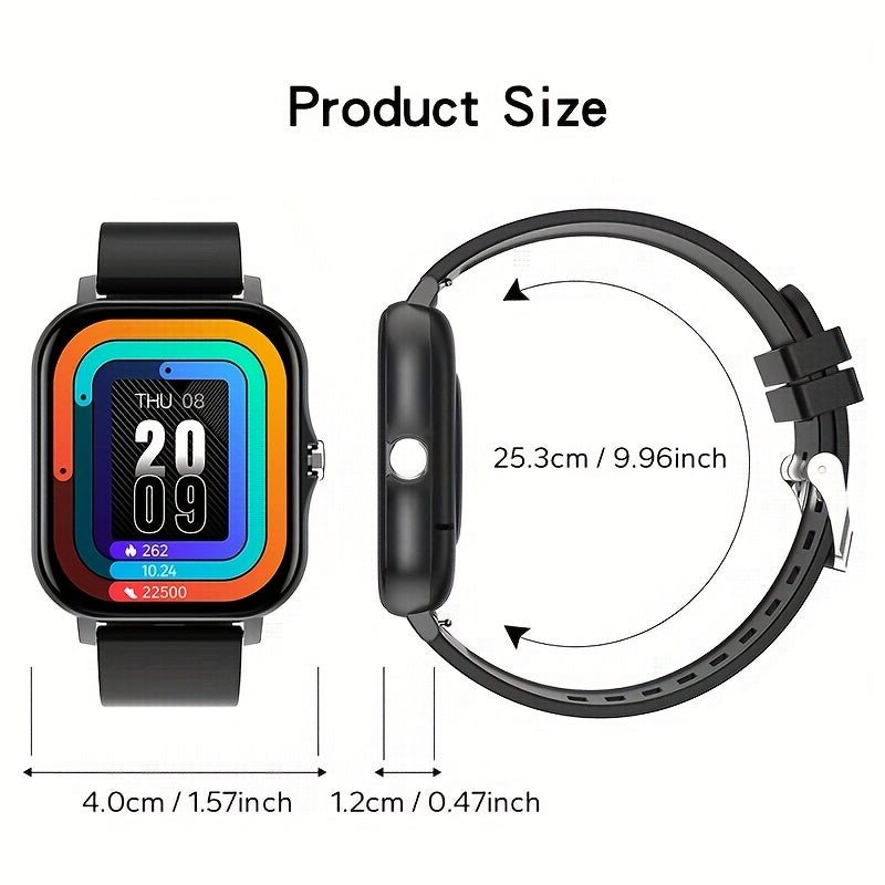 1.83" Borderless Smart Watch - Wireless Calling/Receiving, Multiple Sports Modes, Sedentary Reminder, Weather Forecast, Message Notification, Slim Design for Android & iPhones, Perfect Gift for Men & Women