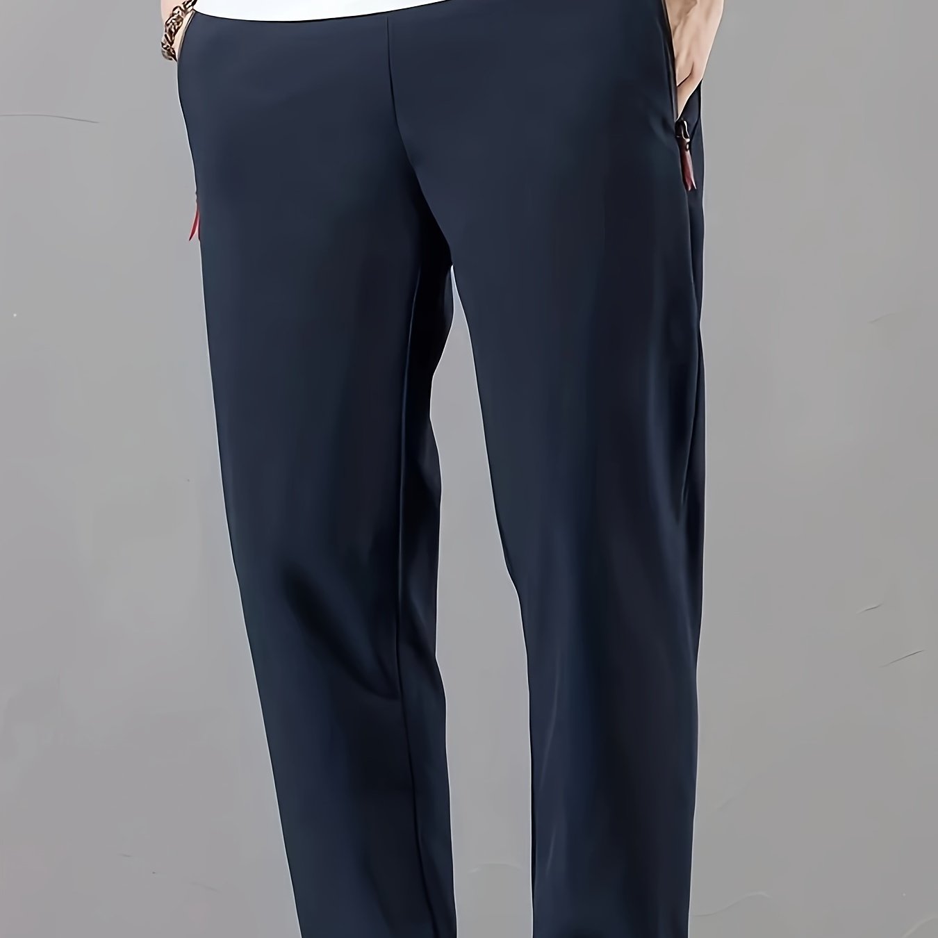 Mens Ultra-Lightweight Quick-Dry Sports Pants - Breathable, Four-Way Stretch, Pocketed, Regular Fit, Solid Color, Summer Gym Fitness Workout Essentials