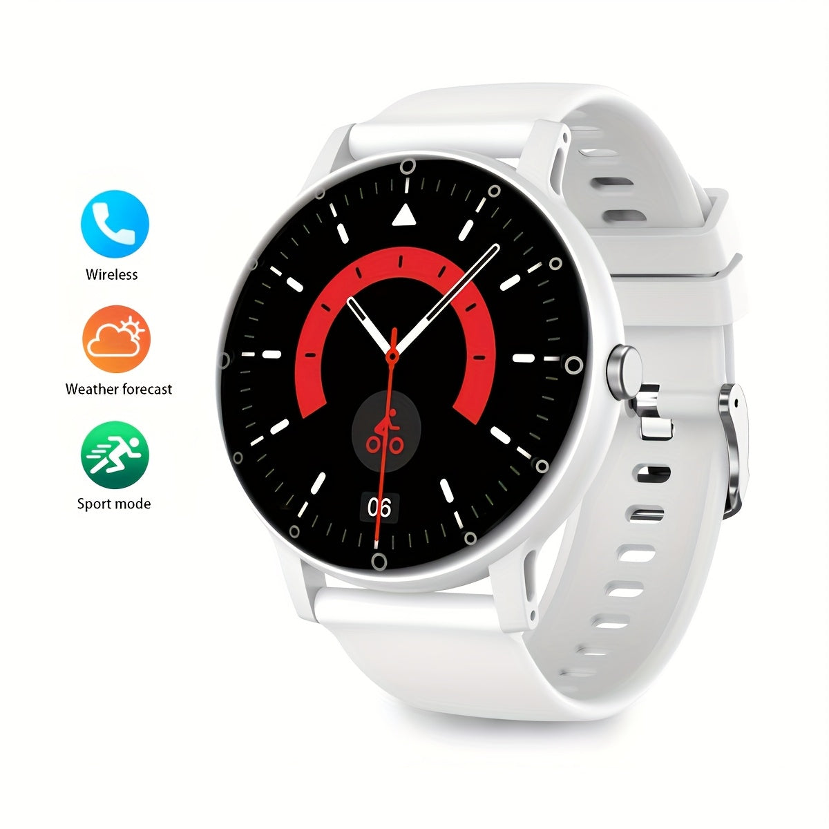 1pc Hailiases Smart Watch 1.39'' Full Touch Screen, Sleep Tracker, Wireless Calling, Music Control, 100+ Sports Modes, AI Voice Control, Fitness Bracelet, Rechargeable 200mAh Battery, Non-Waterproof, Compatible with Android/i