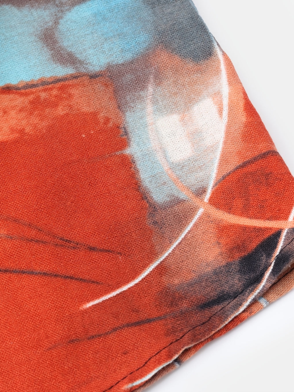 Men's Casual Flax Tie Dye Style Short Sleeve Shirt, Male Hawaiian Shirt For Summer Beach Vacation 