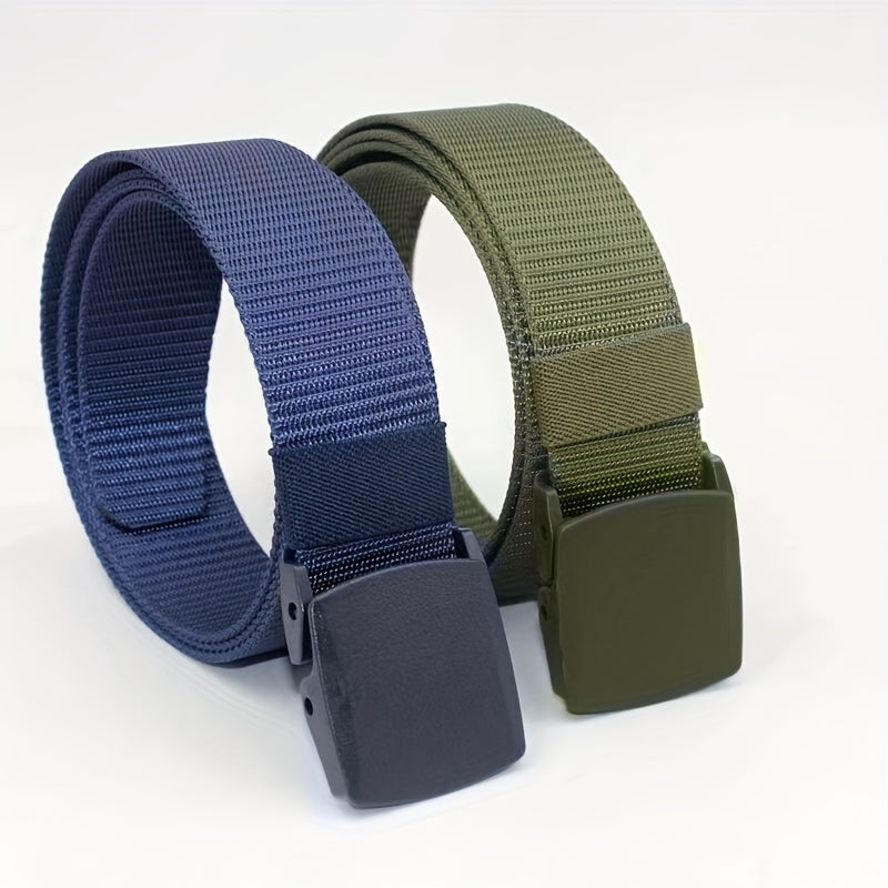 1pc Mens Casual Belt - Durable PP Material, Automatic Smooth Buckle, Timeless Simple Design - Perfect Gift for Young Men and Teenagers