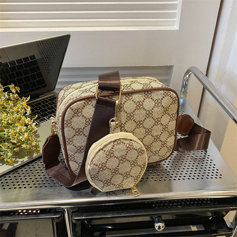 Vintage Pattern Crossbody Bags For Women Shoulder Shell Bag Trend Small Purse And Handbag Luxury Designer Female Square Bag Women's Bag 