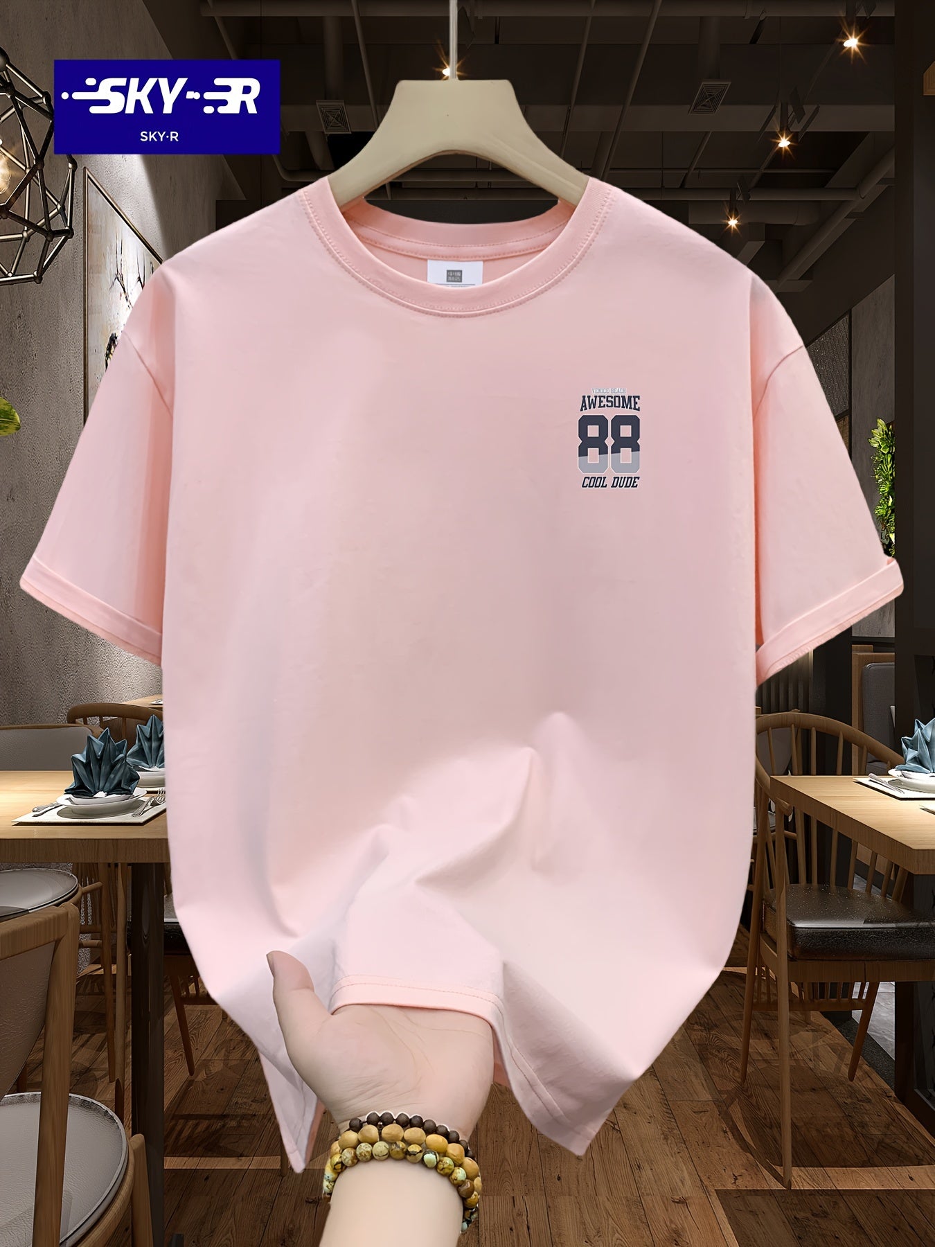 100% Cotton SKY·R Mens Cartoon Graphic Print Loose Fit Short Sleeve Crew Neck Tee - Soft, Breathable, Relaxed Fit for Summer Outdoor Weekend Casual Wear - Machine Washable, No Dry Clean