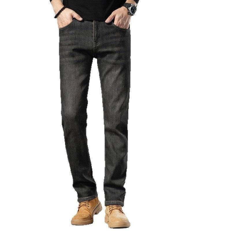 Men's Retro Slim-Fit Straight-Cut Casual Pants 