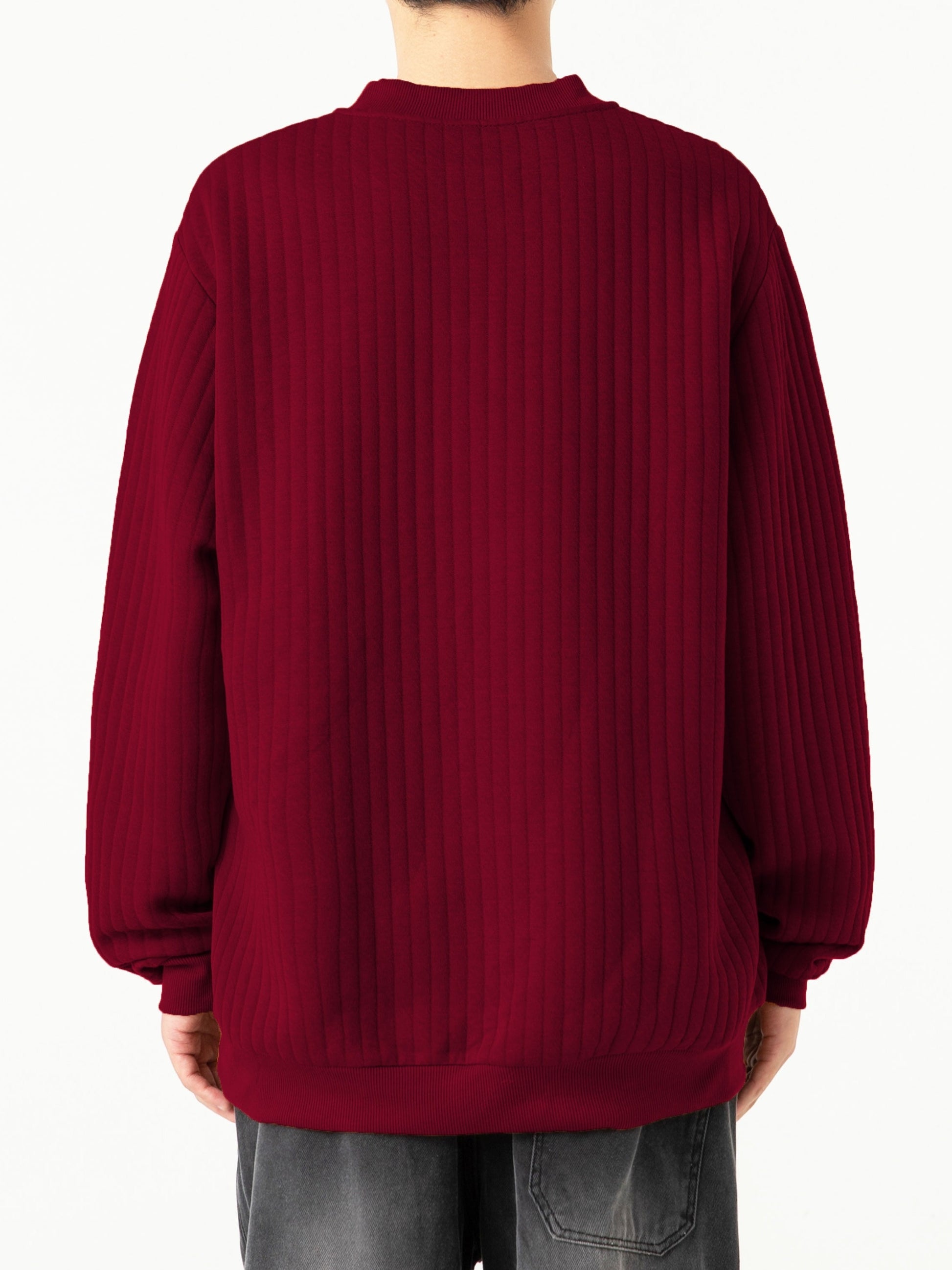 Mens Ultra-Soft Solid Knitted Ribbed Sweater - Thermal Insulation, Flexible Stretch, Classic V Neck, Easy Pullover - Designed for Men, Perfect for Fall and Winter Seasons