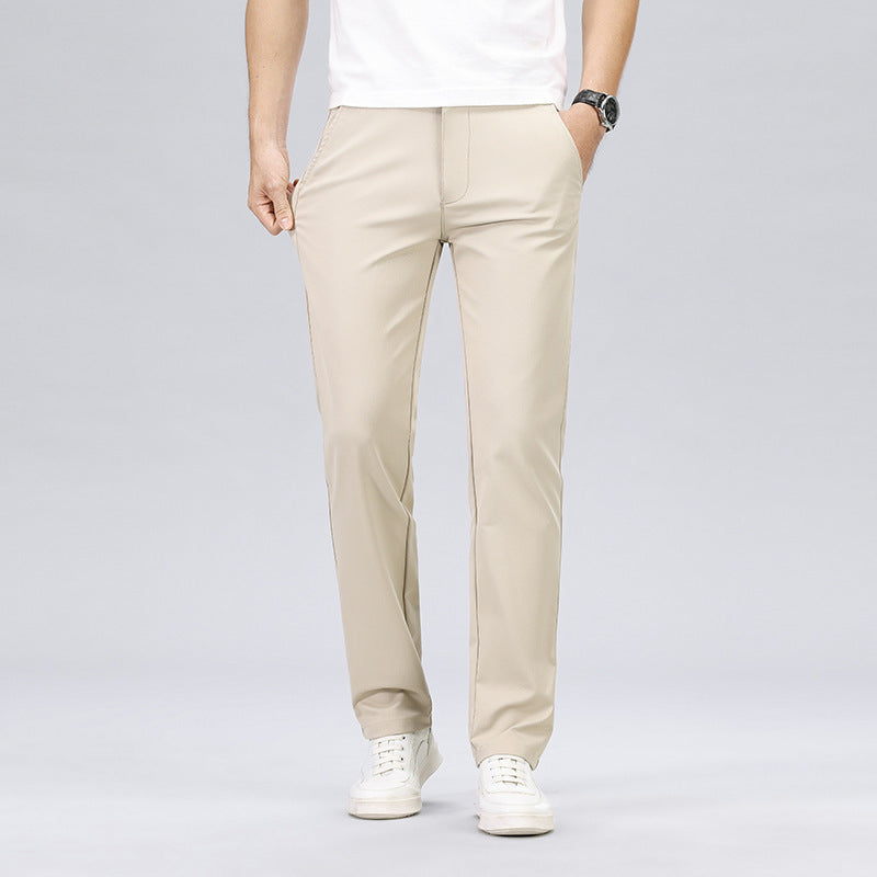 Men's Stretch Slim-Fit Straight-Leg Long Pants 
