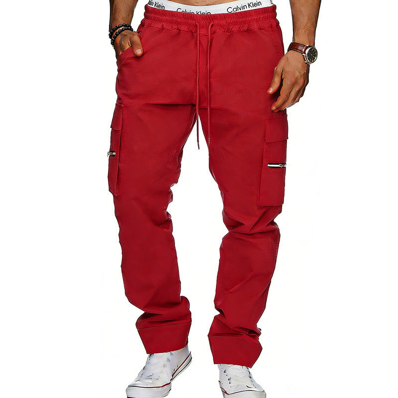Outdoor Loose Men's Multi-Pocket Casual Sports Pants 