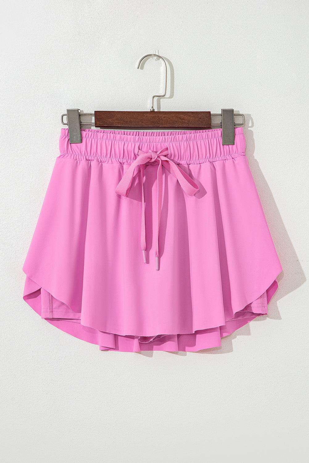 Bonbon Drawstring High Waist Lined Tennis Skort 