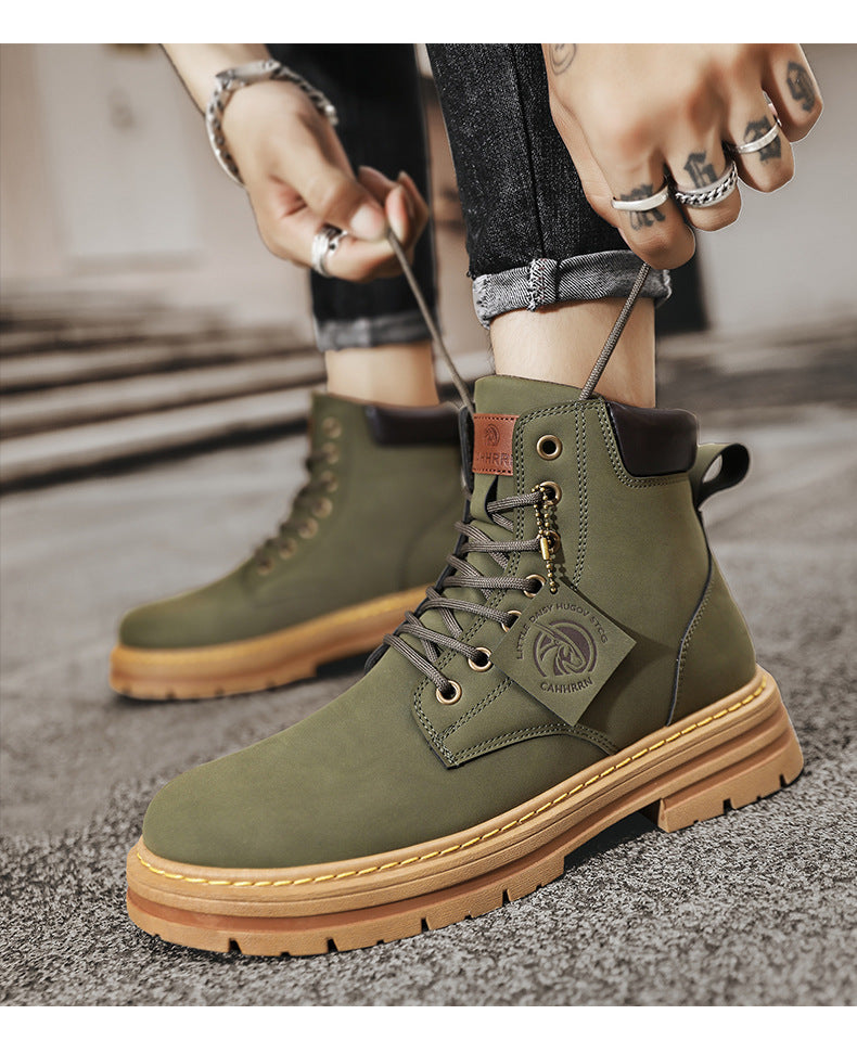 Men's Boots Plus Size Vintage Leather Worker Boot