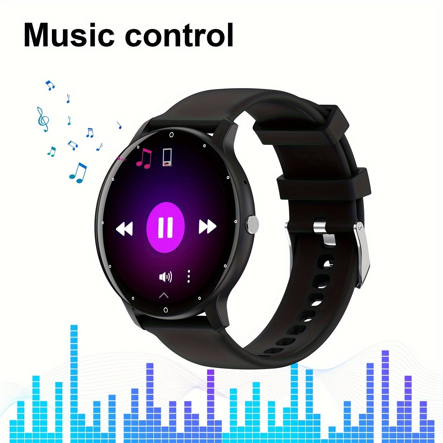 Smart Watch with Wireless Calling & Dial, Multi-Sport Tracker, Customizable Wallpaper, Fitness Monitor - Compatible with iPhone/Android