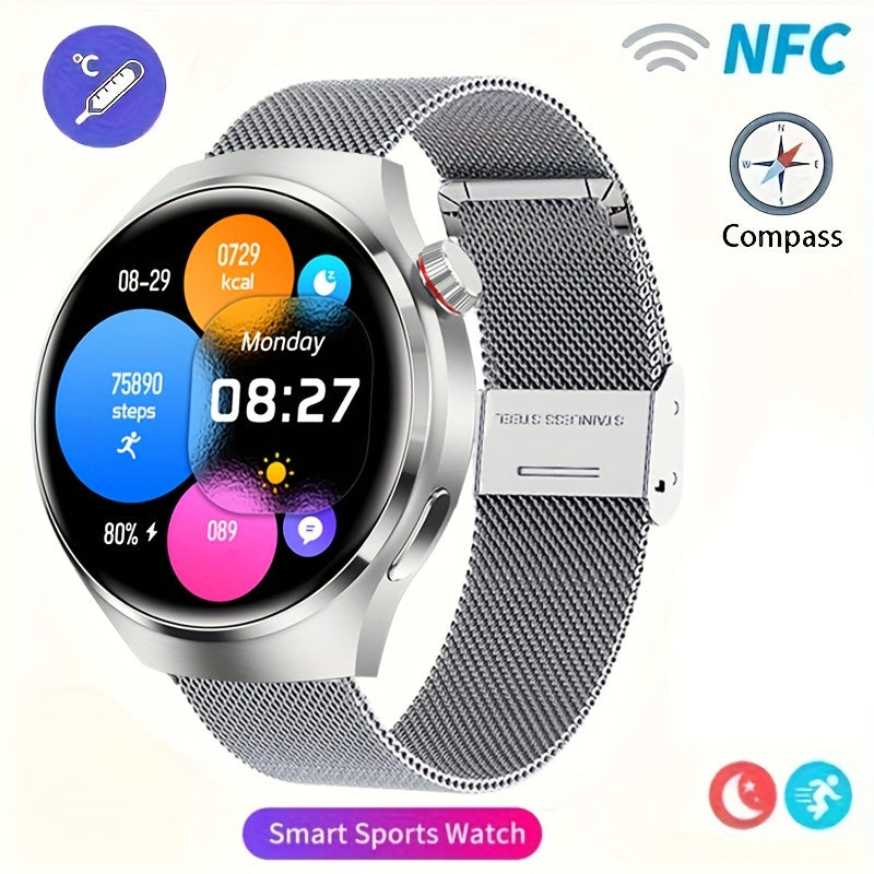 2024 New Men's Smart Watch 4 PRO1.53-inch 360 * 360 AMOLED Wireless Call Multi Sport Mode Smart Watch