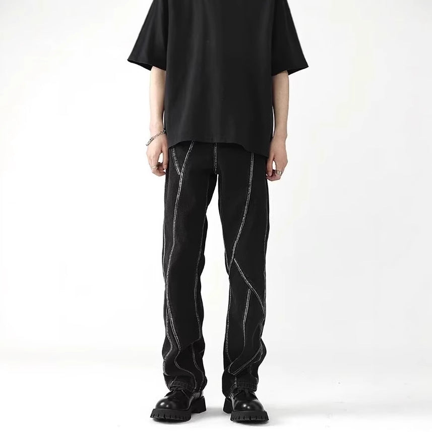Designer-style Niche Slightly Flared Jeans 