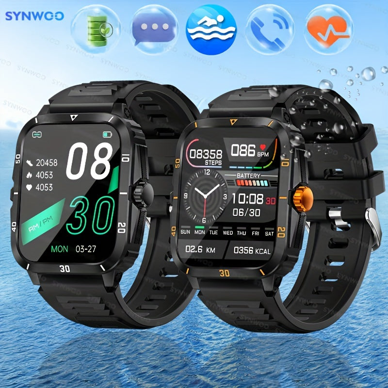 1pc Smart Watch, 1.96" HD Screen Voice Calling 430mHA Large Battery Watch, 100+Sport Mode Smart Bracelet, 3ATM Swimming Waterproof Smart Watch For Android And IPhone, Best Gifts