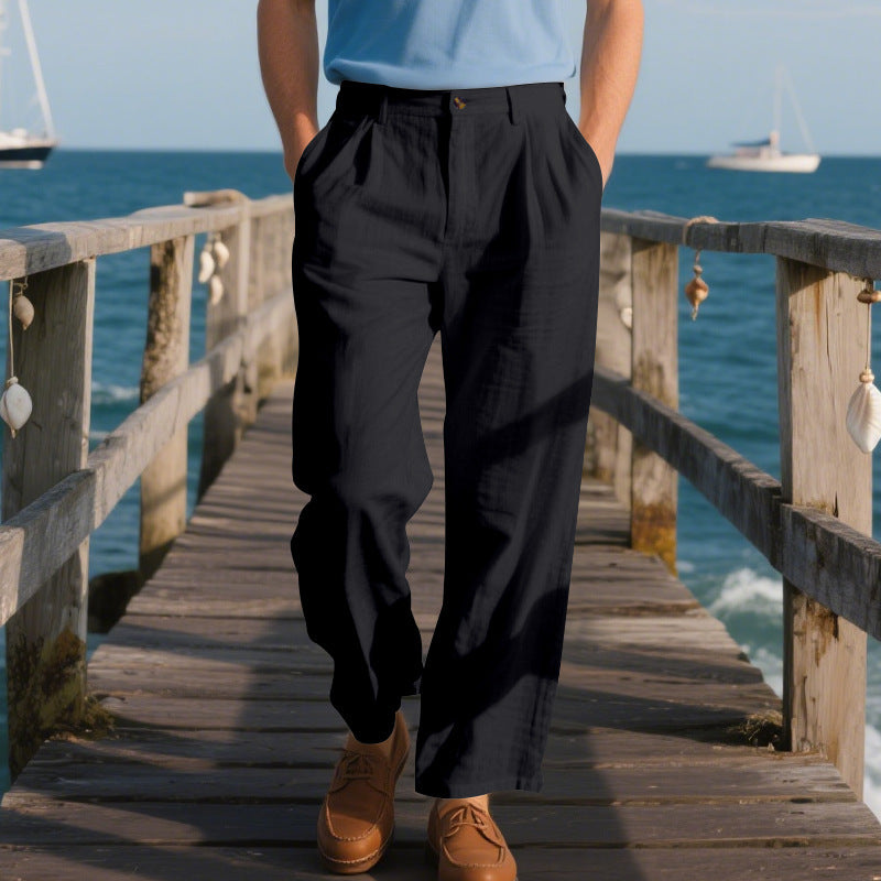 Casual Loose-Fit Business Suit Trousers 