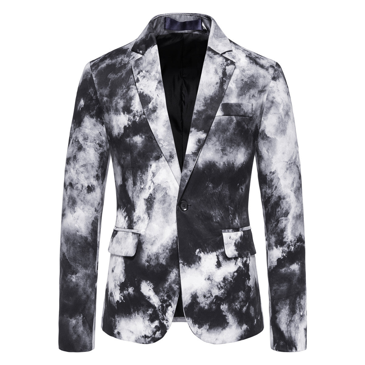 Men's Printed Single Breasted Casual Suit Jacket 