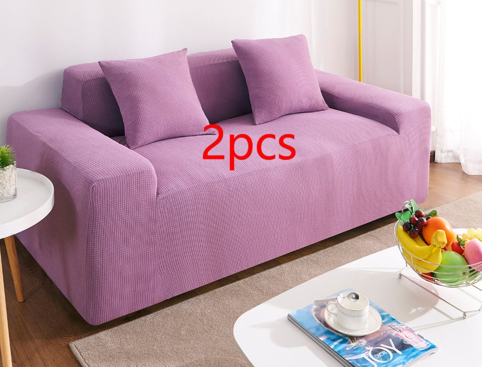 Waterproof Polar Fleece Solid Color Bomb Cover Sofa Slipcover Corner Case For Living Room 1 2 3 4 Seat 