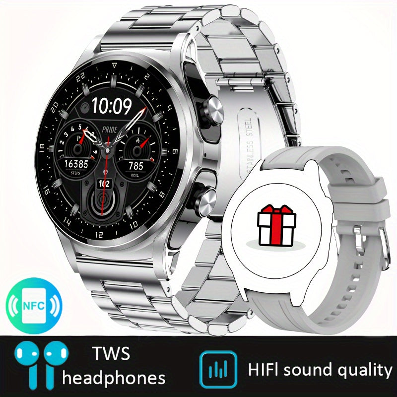 2023 Two-in-one TWS BT Headset Smart Watch - Multi-dial Sports Fitness NFC Call Music Men's and Ladies