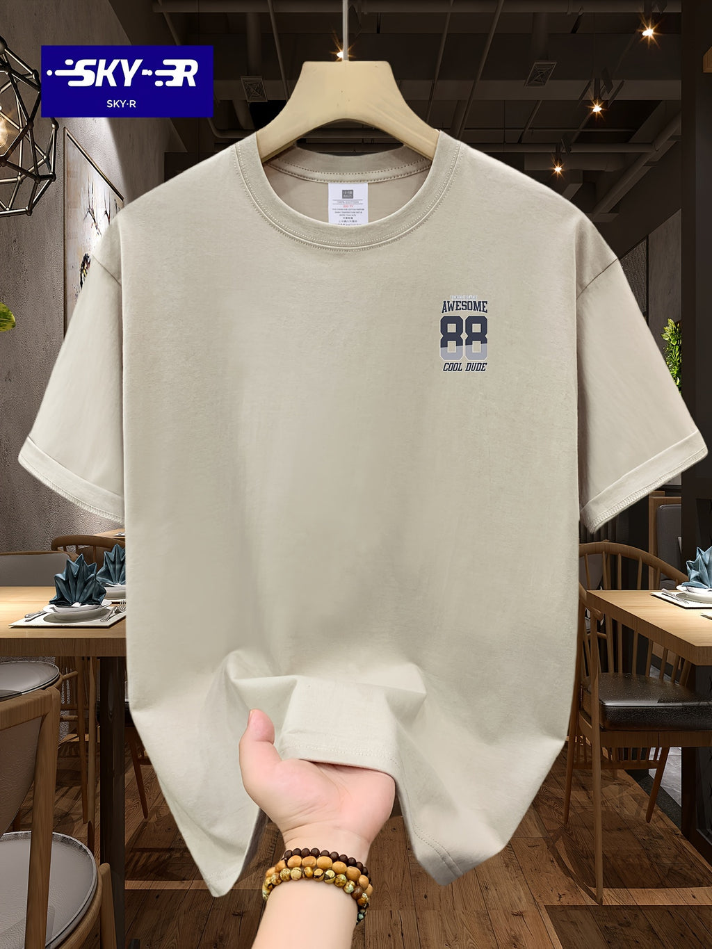100% Cotton SKY·R Mens Cartoon Graphic Print Loose Fit Short Sleeve Crew Neck Tee - Soft, Breathable, Relaxed Fit for Summer Outdoor Weekend Casual Wear - Machine Washable, No Dry Clean