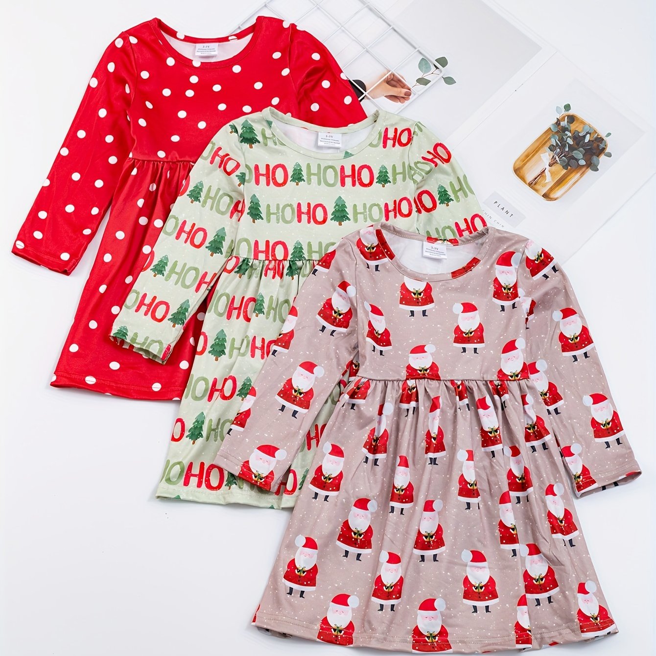 3pcs/set 3-Piece Sunflower and Polka Dot Stripe Princess Dress Set for Girls, Toddler Summer Clothes for Beach Vacation Party