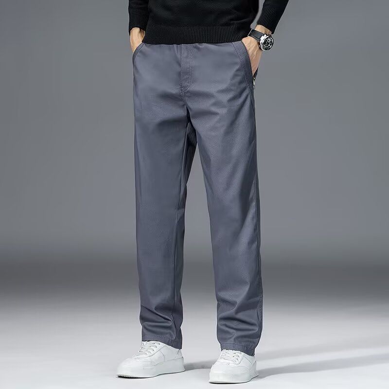 Men's Casual Loose Straight-Leg Wide-Leg Plus-Size Pants 