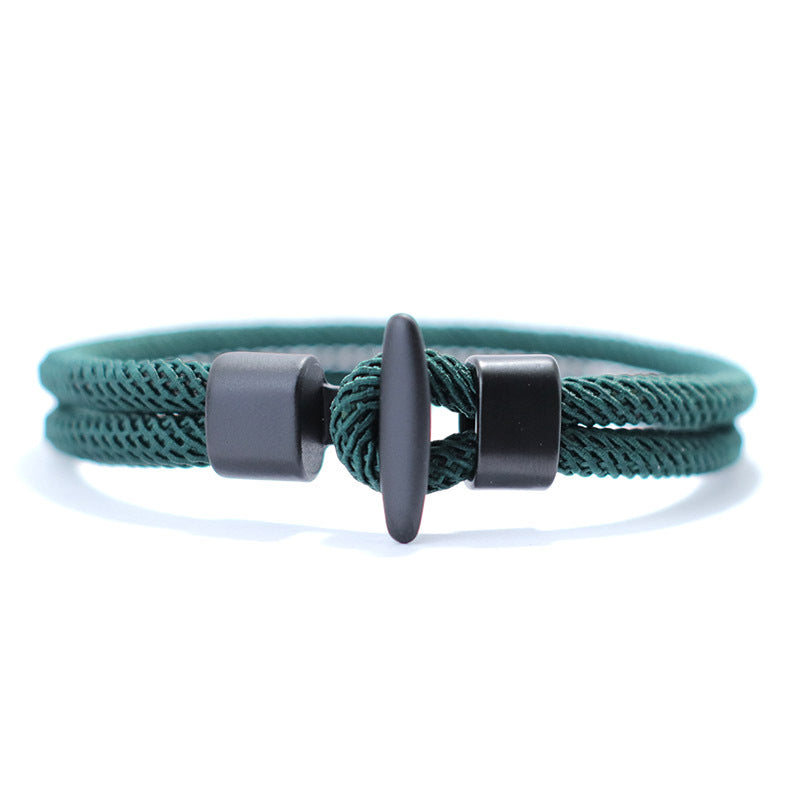 1pc Simple Design Milan Rope Bracelet Handmade Men's Survival Bracelet For Camping Armband Thread Artificial Jewelry