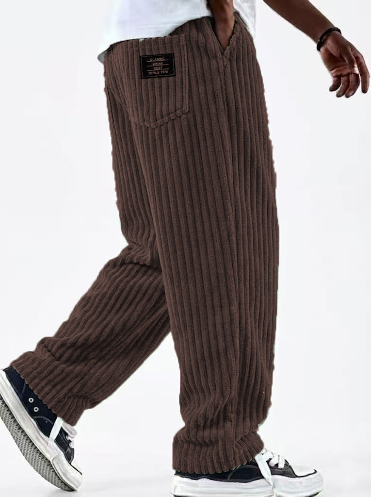 New Men's Retro Vertical-striped Corduroy