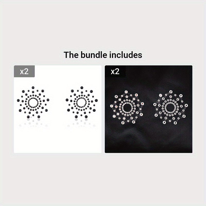 2pcs SM Transparent Sexy Nipple Stickers, Women's Lingerie Pasties, Petal Breast Pasties, Adhesive Nipple Covers