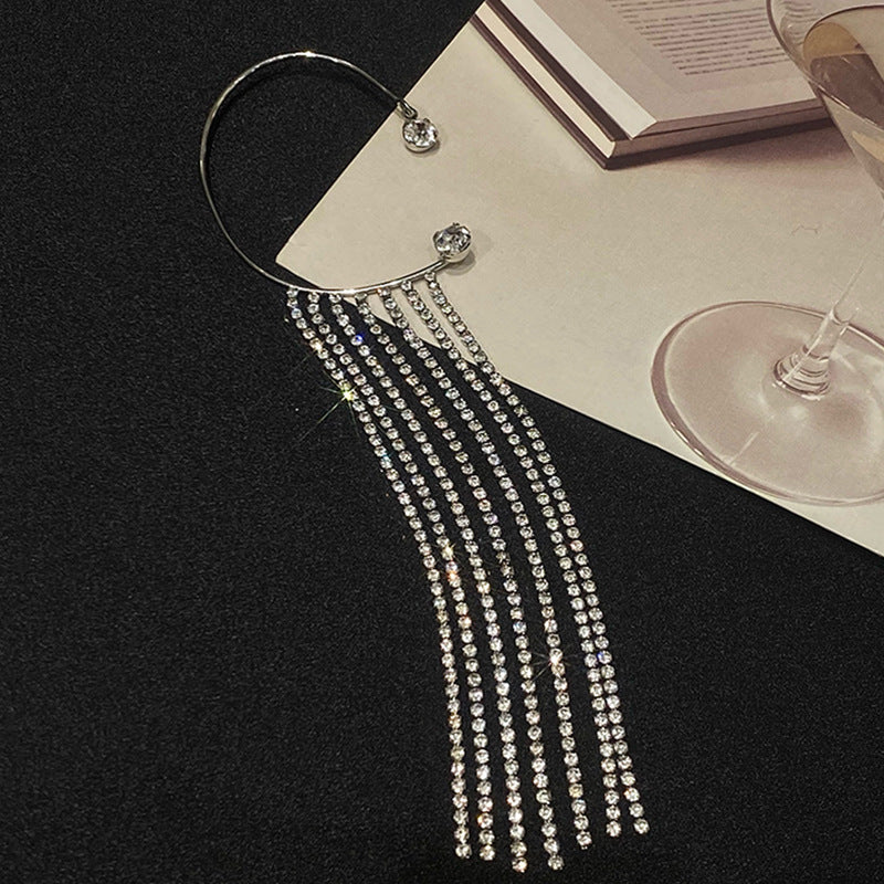 Fashionable And Simple Long Tassel Earrings 
