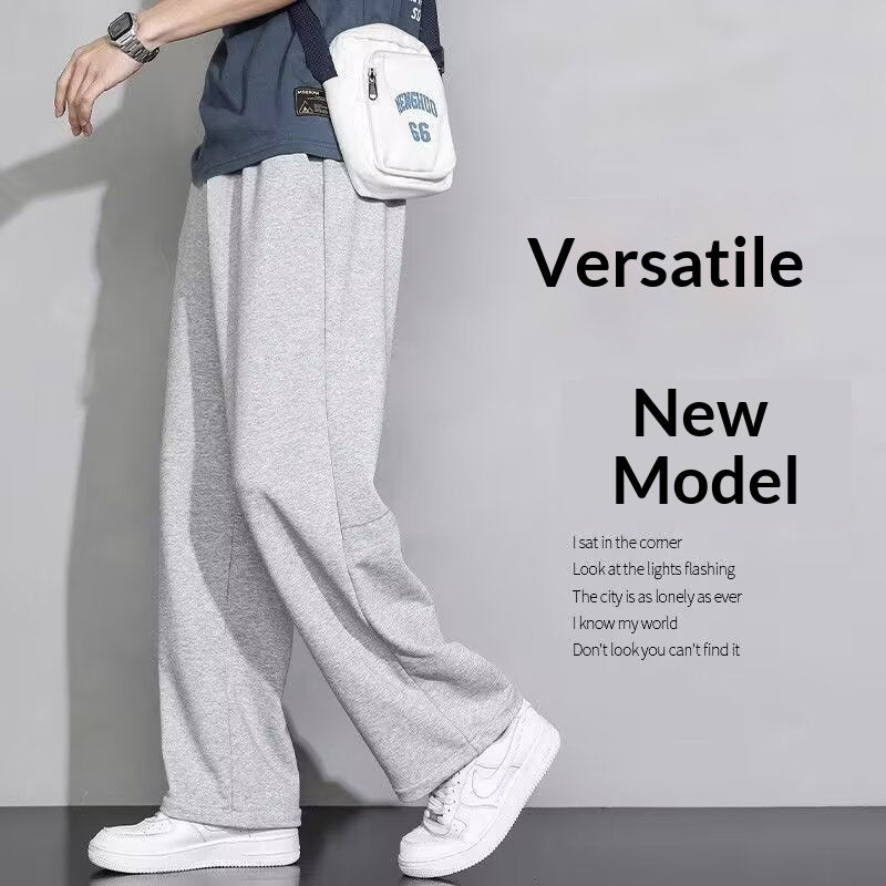Wide-leg Sweatpants Mens Workwear Casual Long Pants 