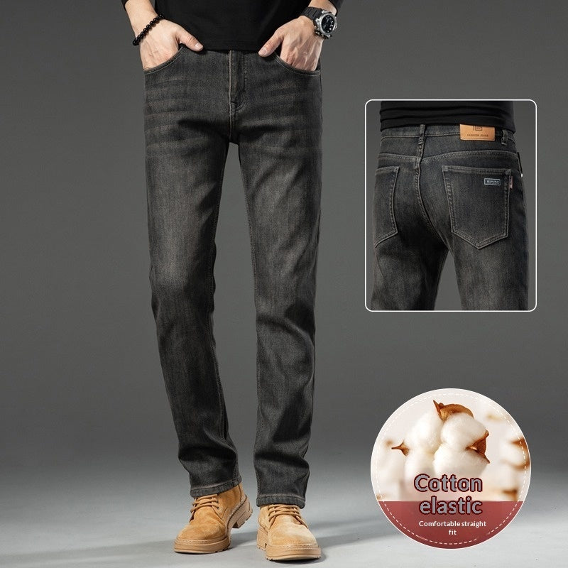Men's Retro Slim-Fit Straight-Cut Casual Pants 