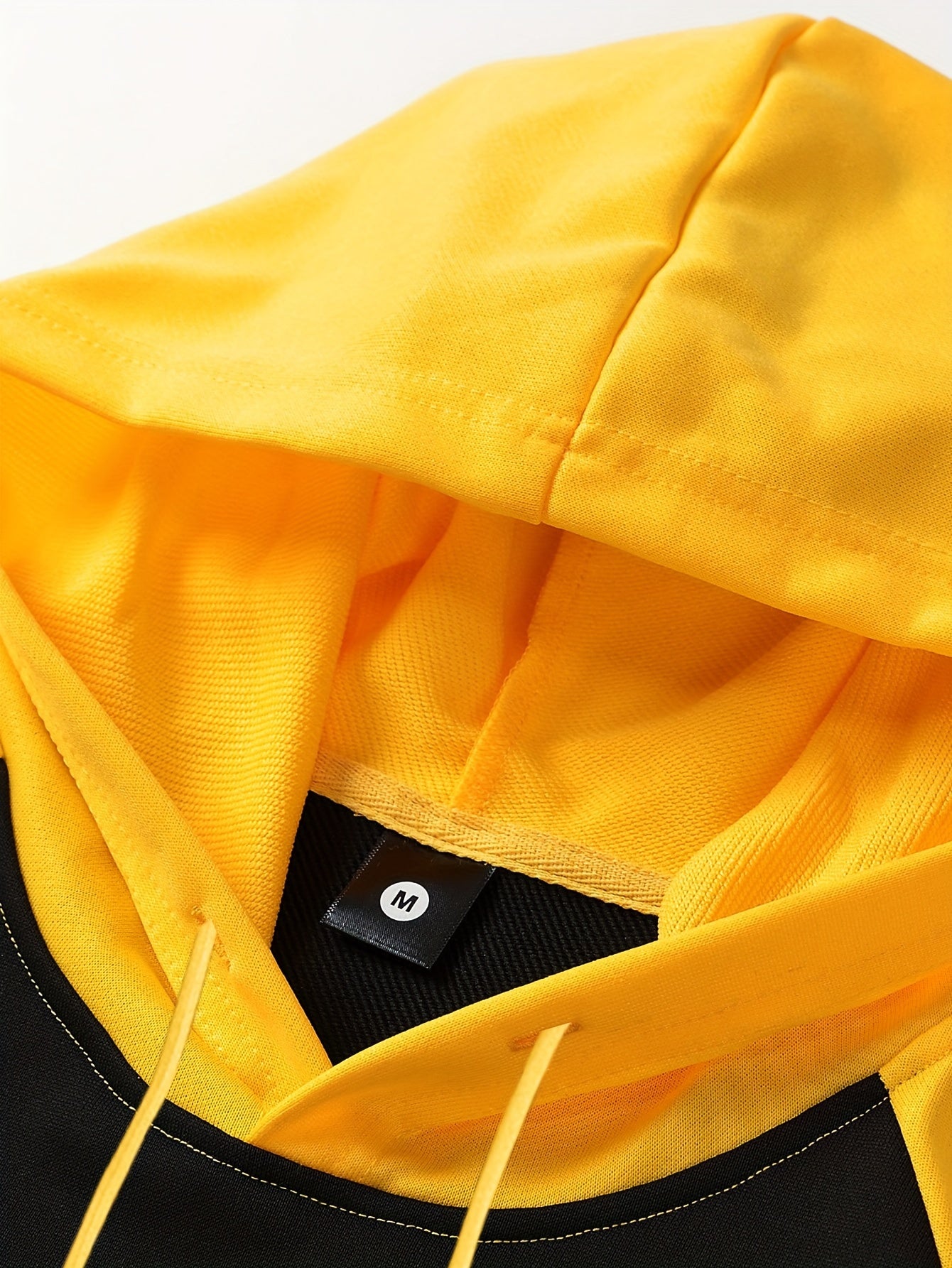 Autumn and Winter Shoulder Insert Men's Hoodie Casual Suit with Patchwork Color Craft, Regular Long Sleeve Hoodie and Drawstring Sports Trousers Two-piece Set