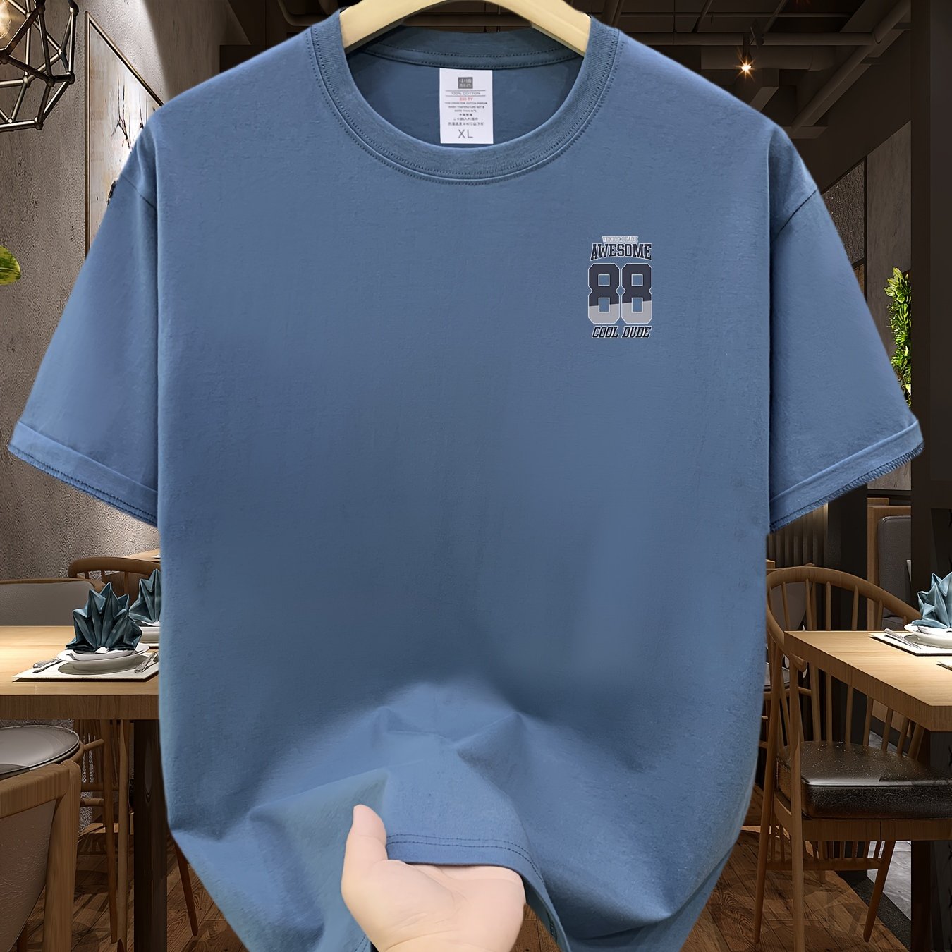 100% Cotton SKY·R Mens Cartoon Graphic Print Loose Fit Short Sleeve Crew Neck Tee - Soft, Breathable, Relaxed Fit for Summer Outdoor Weekend Casual Wear - Machine Washable, No Dry Clean