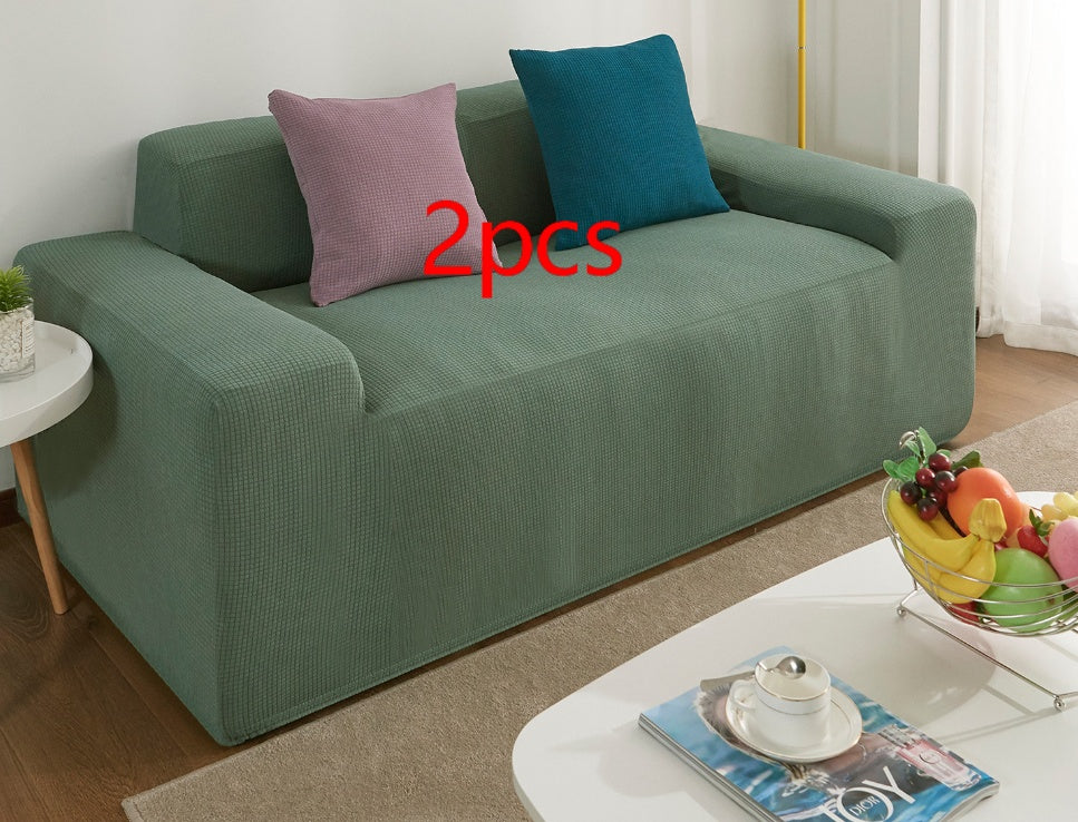 Waterproof Polar Fleece Solid Color Bomb Cover Sofa Slipcover Corner Case For Living Room 1 2 3 4 Seat 