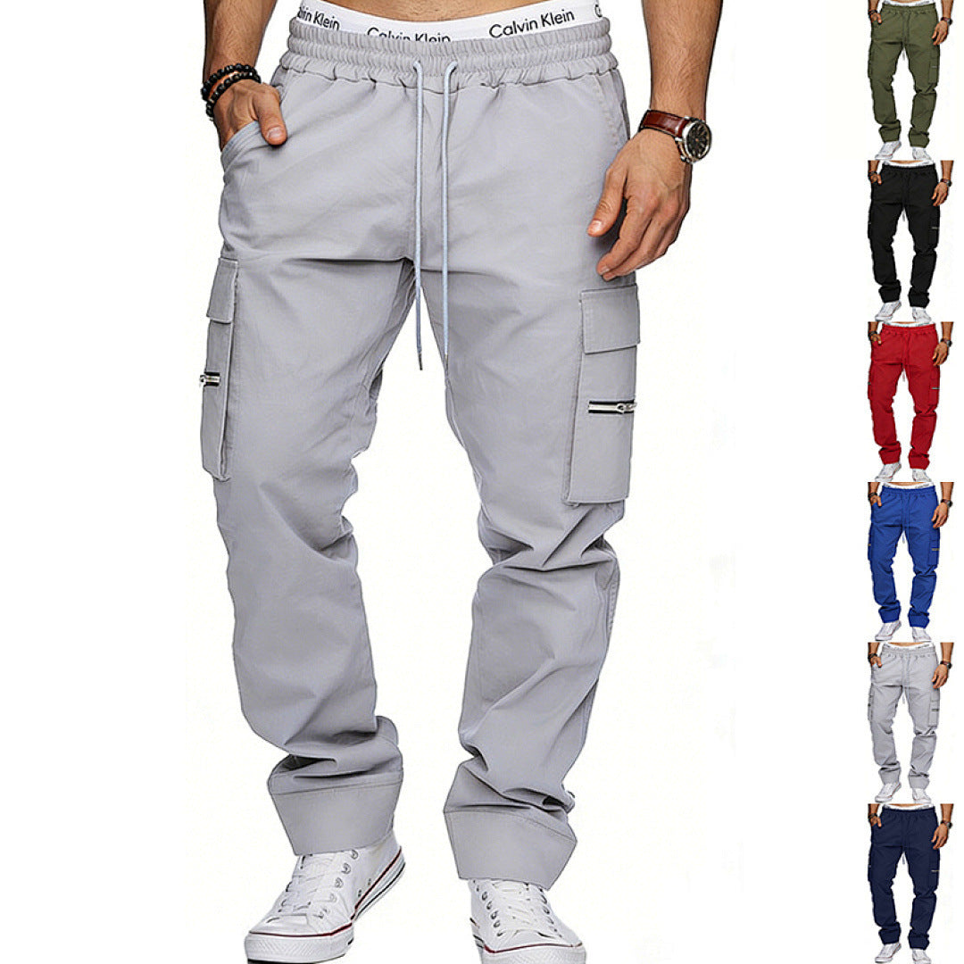 Outdoor Loose Men's Multi-Pocket Casual Sports Pants 