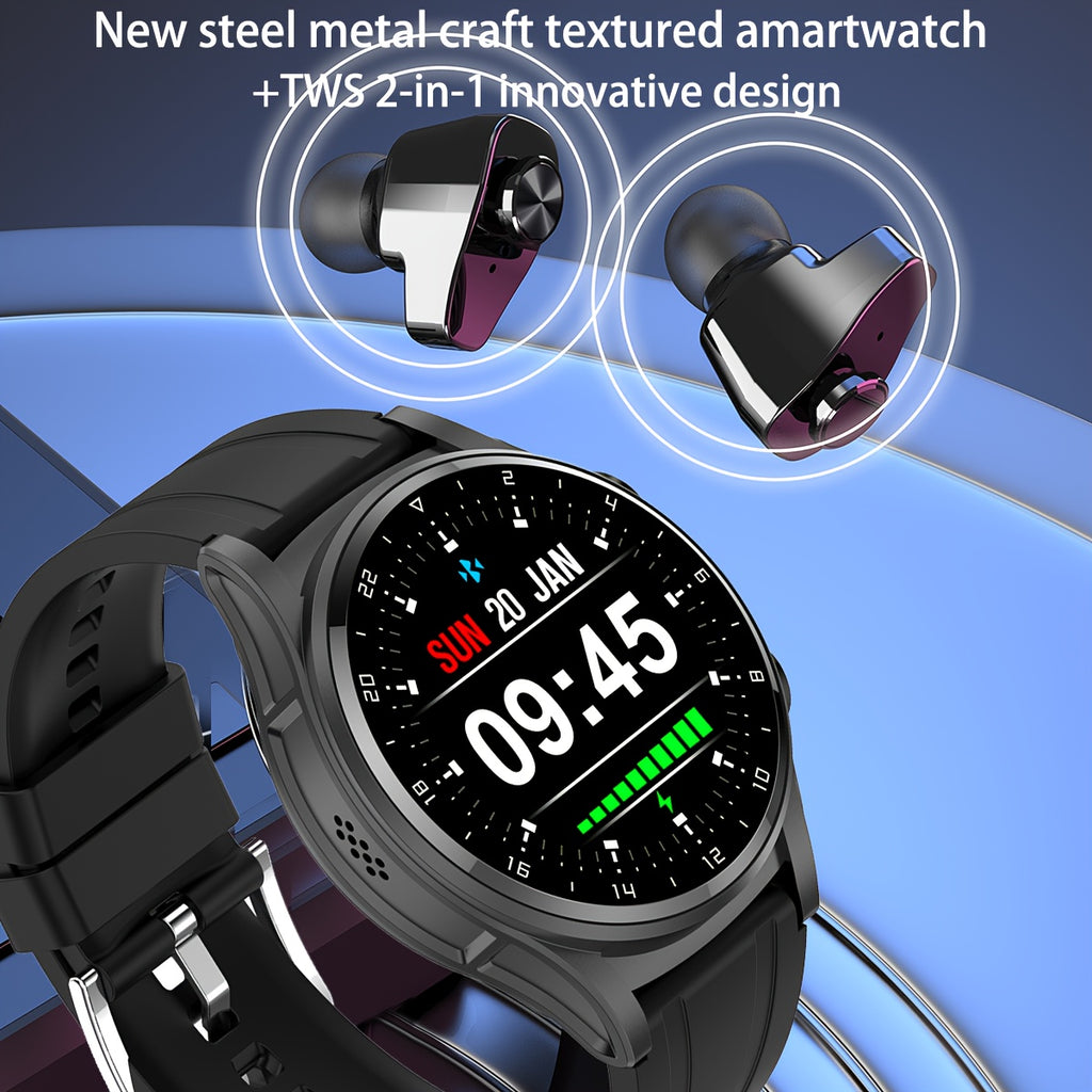 2023 Two-in-one TWS BT Headset Smart Watch - Multi-dial Sports Fitness NFC Call Music Men's and Ladies