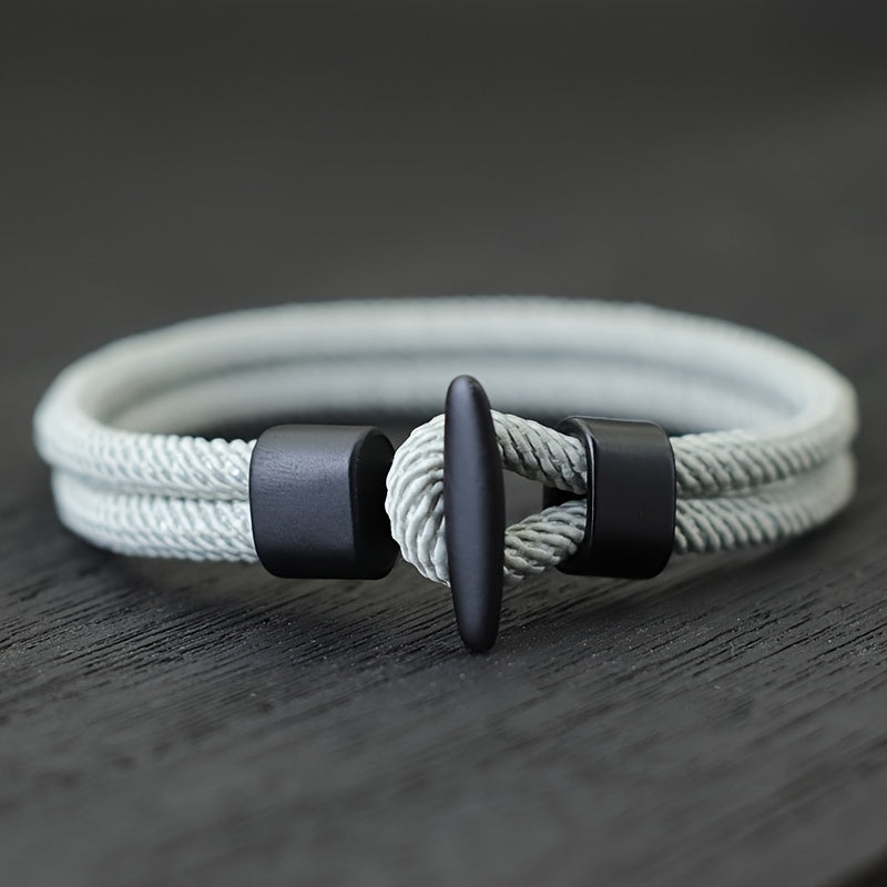 1pc Simple Design Milan Rope Bracelet Handmade Men's Survival Bracelet For Camping Armband Thread Artificial Jewelry
