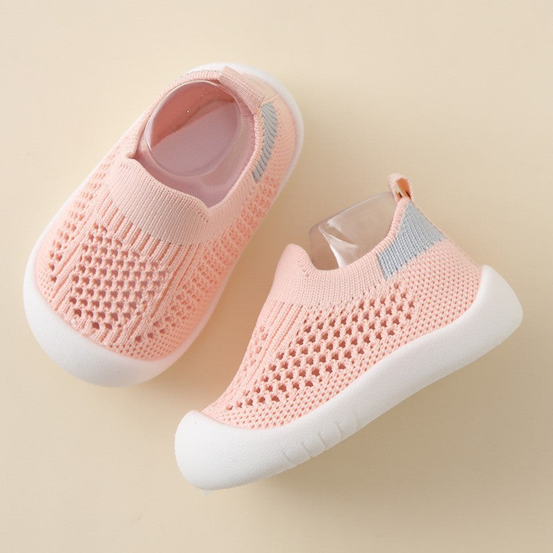 Baby Toddler Shoes Soft Bottom Non-slip Lightweight Flying Woven Shoes 