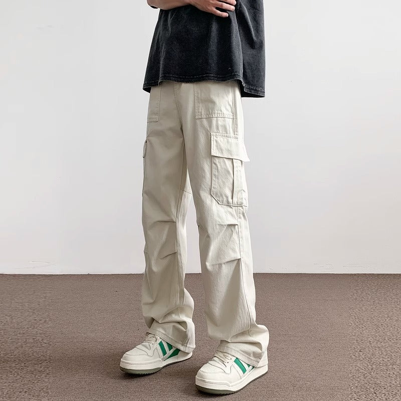 Men's Fashionable Casual Outdoor Loose Straight-Leg Pants 