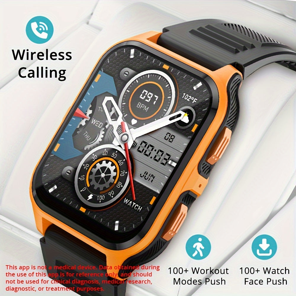 1.9" HD Screen Smart Watch with 100+ Sports Modes, AI Voice, Wireless Calling, and Sport Tracker for Android & IOS Phones