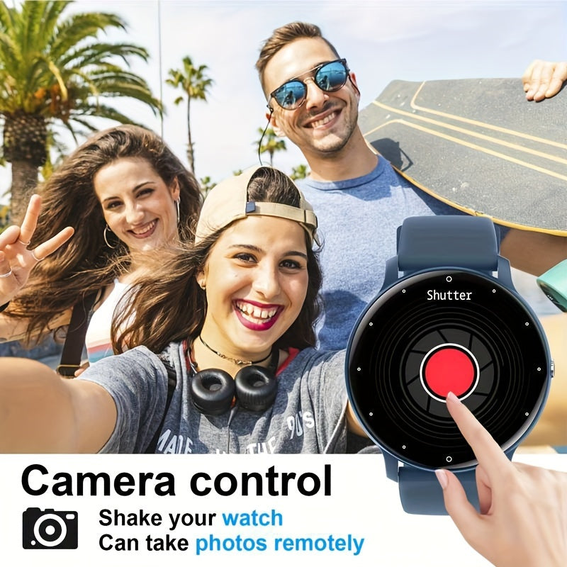 Smart Watch with Wireless Calling & Dial, Multi-Sport Tracker, Customizable Wallpaper, Fitness Monitor - Compatible with iPhone/Android