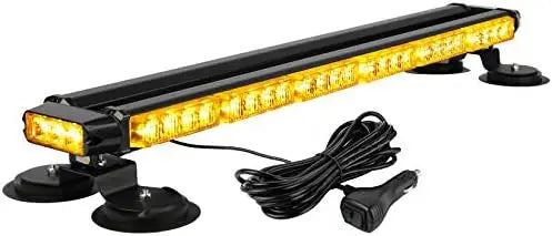 29.5Inch 54 LED Strobe Light Bar Double Side Flashing High Intensity for Emergency Warning Magnetic Base Safety Construction