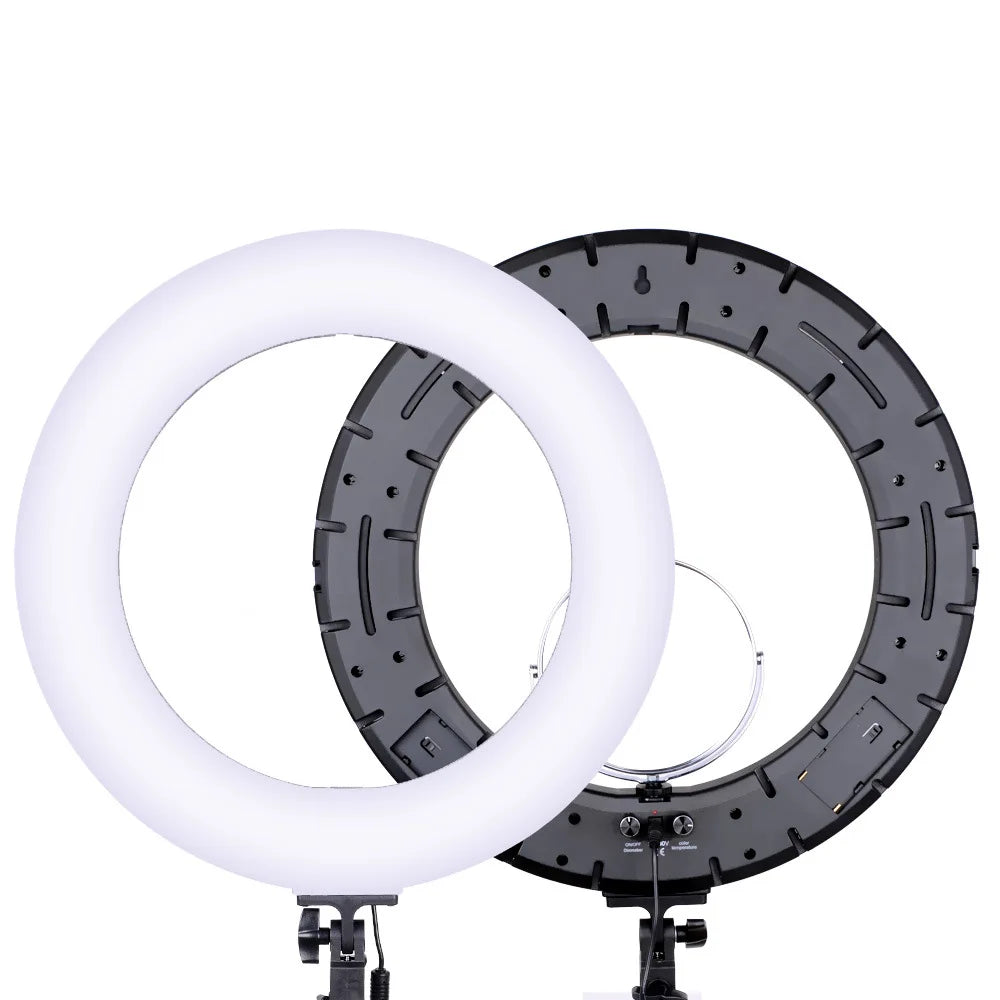 18-Inch Battery Compartment Dimmable Ring Light 45cm 3 Color for Selfie & Live Streaming Photographic Lighting