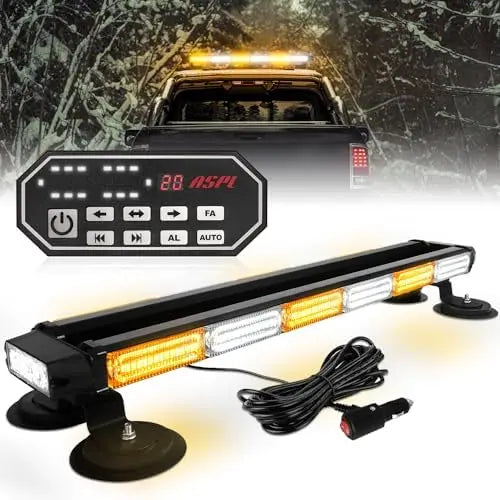 26inch 126 LED Emergency Rooftop Strobe Lights Bar Double Side Warning Hazard Snow Plow Flashing Light Traffic Light